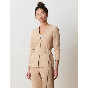 ADAY Womne's Size Medium Latte Belted Trailblazer Blazer Jacket